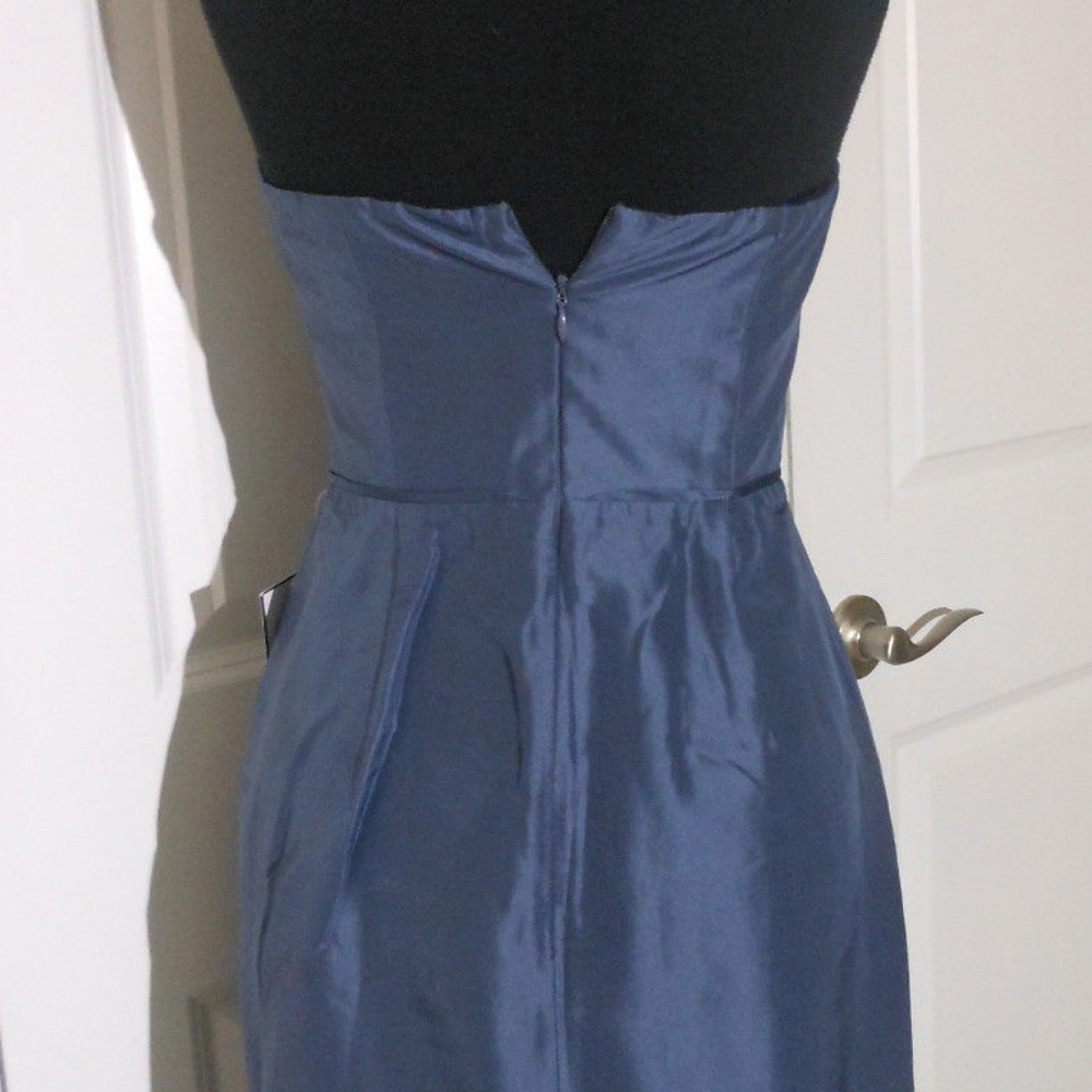 J CREW Strapless Alexia Dress in Slub Silk NWT - Picture 6 of 8